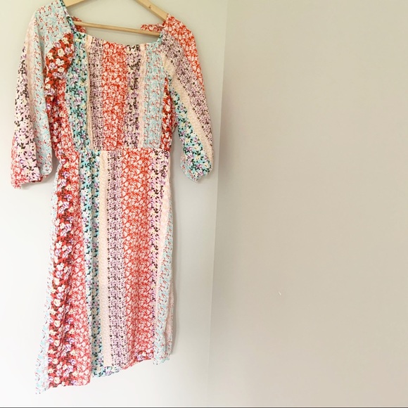 ANTHROPOLOGIE Boho Fig &Flower dress sz. L - Picture 5 of 5